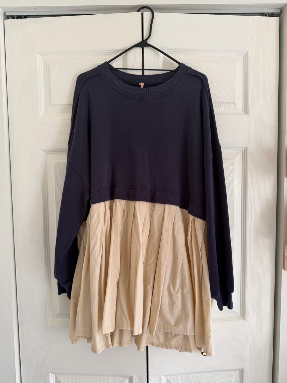 Free People Eleanor Sweatshirt Dress In Tempest Combo